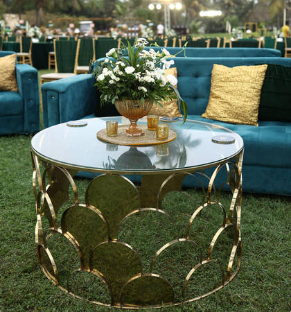 Lounge and Floral detail — Sangeet decor — Zuri